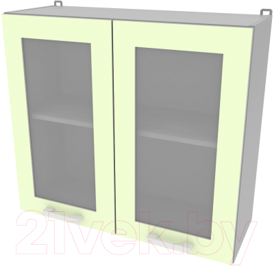Шкаф навесной для кухни Интерлиния Компо ВШ80ст-720-2дв (салатовый)