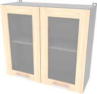 Шкаф навесной для кухни Интерлиния Компо ВШ80ст-720-2дв (дуб молочный) - 