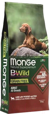 Сухой корм для собак Monge Bwild Grain Free Adult Lamb (12кг)