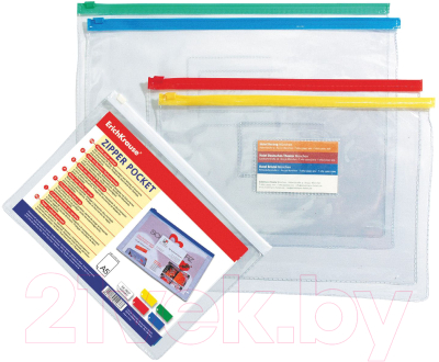Изображение товара Папка для бумаг Erich Krause PVC Zip Pocket A5 / 2937