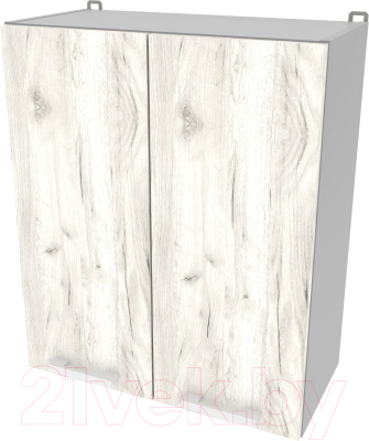Шкаф навесной для кухни Интерлиния Компо ВШС60-720-2дв (дуб белый)