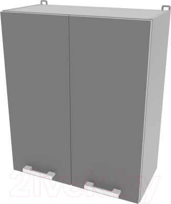 Шкаф навесной для кухни Интерлиния Компо ВШС60-720-2дв (серебристый)