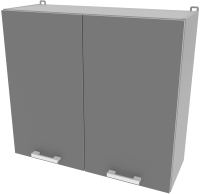Шкаф навесной для кухни Интерлиния Компо ВШС80-720-2дв (серебристый) - 