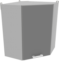 Шкаф навесной для кухни Интерлиния Компо ВШУ-720 (серебристый) - 