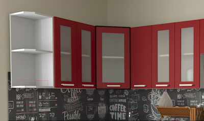 Шкаф навесной для кухни Интерлиния Компо ВШУст-720 (красный)
