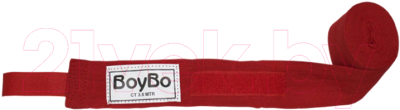 Боксерские бинты BoyBo Хлопок 2.5м (красный)