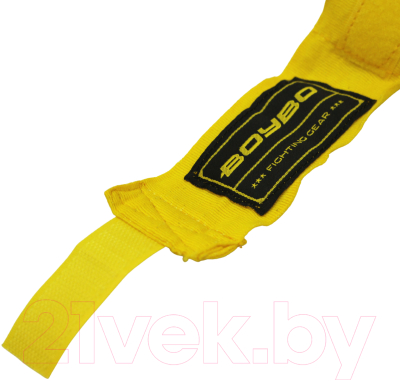 Боксерские бинты BoyBo Хлопок/эластан 3.5м (желтый)