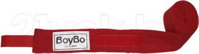 Боксерские бинты BoyBo Хлопок 4.5м (красный)