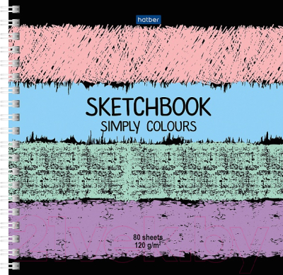Скетчбук Hatber SketchBook. Simply Colours / 80Тт5Aгр-17197