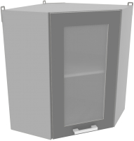 Шкаф навесной для кухни Интерлиния Компо ВШУст-720 (серебристый) - 
