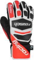 Перчатки лыжные Reusch Worldcup Warrior SC / 6011115 7810 (р-р 8, Black/White/Fluo Red) - 
