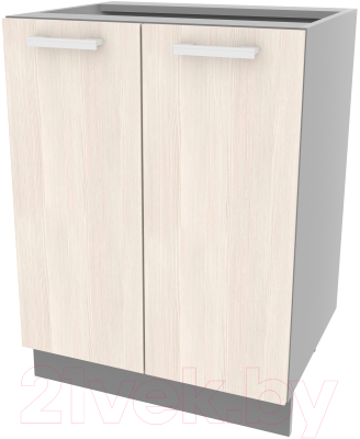 Шкаф-стол кухонный Интерлиния Компо НШ60р-2дв (вудлайн кремовый)