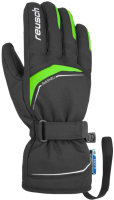 Перчатки лыжные Reusch R-Tex XT / 4801224 7679 (р-р 8.5, Black/Black Melange/Neon Green) - 