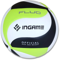 Мяч волейбольный Ingame Fluo (черный/белый/зеленый) - 