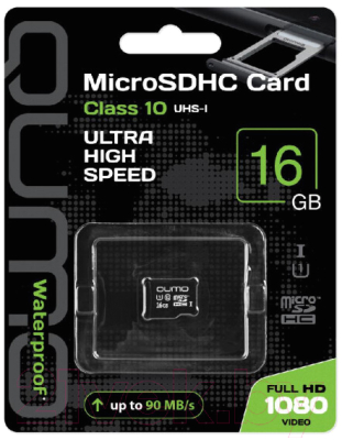 Карта памяти Qumo microSDHC 16GB (QM16GMICSDHC10U1NA)