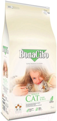Сухой корм для кошек BonaCibo Adult Cat с ягненком и рисом (5кг)