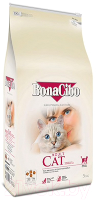Сухой корм для кошек BonaCibo Adult Cat с курицей анчоусом и рисом