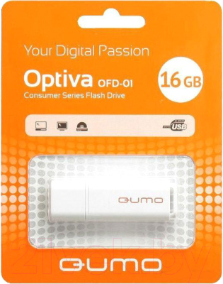 Usb flash накопитель Qumo Optiva 01 16Gb (белый)