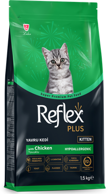 Сухой корм для кошек Reflex Plus для котят с курицей (1.5кг) - 