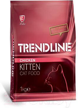 Сухой корм для кошек Trendline Kitten с курицей (1кг)