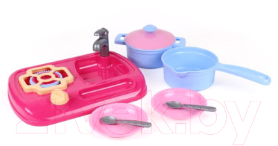 Кухонная плита игрушечная ТехноК Кухня с набором посуды / 5278398