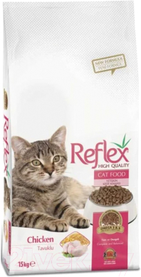 Сухой корм для кошек REFLEX с курицей (15кг)