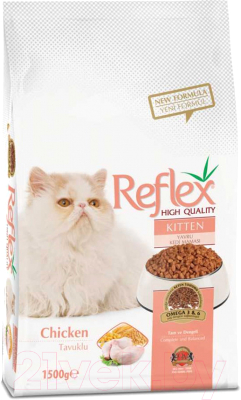Сухой корм для кошек REFLEX Kitten с курицей (1.5кг)
