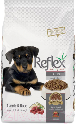 Сухой корм для собак REFLEX для щенков с ягненком и рисом (15кг)