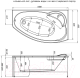 Миниатюра изображения товара Ванна акриловая Aquanet Jersey 170x90 R (с каркасом и экраном)
