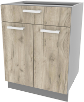 Шкаф-стол кухонный Интерлиния Компо НШ60рш1 (дуб серый) - 