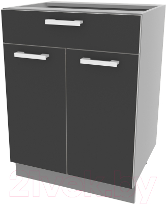 Шкаф-стол кухонный Интерлиния Компо НШ60рш1 (антрацит)