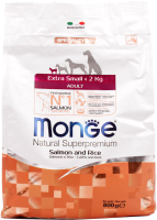 Сухой корм для собак Monge Dog Extra Small Adult Salmon & Rice (800г) - 