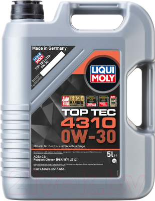 

Моторное масло Liqui Moly, Top Tec 4310 0W30 / 2362