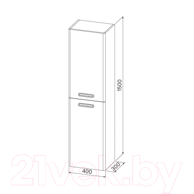 Шкаф-пенал для ванной IDDIS BRI40W0i97