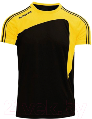 Футболка игровая футбольная Masita Forza / 1216 (S, черный/желтый)