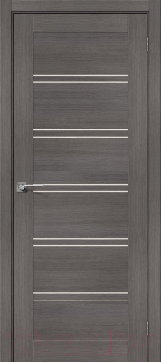Дверь межкомнатная el'Porta Порта-28 90x200 (Grey Veralinga/Magic Fog)