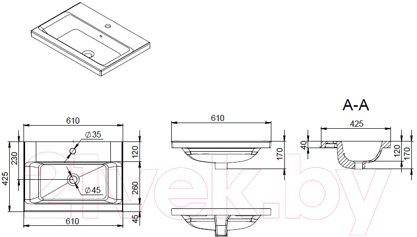 Тумба с умывальником AM.PM Gem M90FHX06022WG + M90WCC0602WG