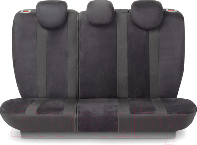 Комплект чехлов для сидений Autoprofi Alcantara ALC-1505 BK/RD