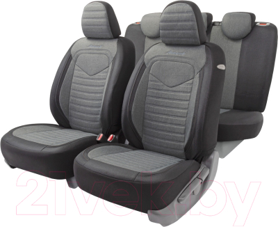 Комплект чехлов для сидений Autoprofi Linen LIN-1505 BK/D.GY