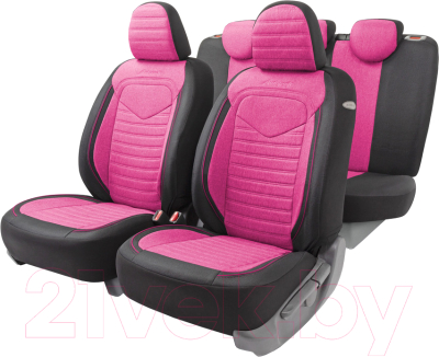 

Чехол для сиденья Autoprofi, Linen LIN-1505 BK/Flamingo