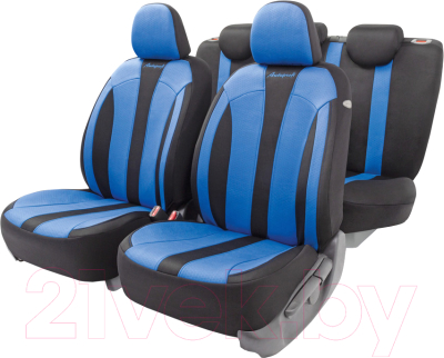Комплект чехлов для сидений Autoprofi Performance PRF-1505 BK/BL
