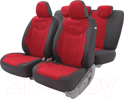 Комплект чехлов для сидений Autoprofi Signature SGN-1505 BK/RD