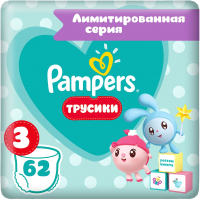 

Подгузники-трусики детские Pampers, Pants 3 Малышарики