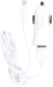 Зарядное устройство автомобильное PARTNER 033501 USB 1A / Apple 8pin (белый) - 
