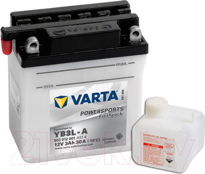 Мотоаккумулятор Varta YB3L-A / 503012001 (3 А/ч)