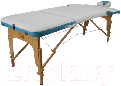 Массажный стол Atlas Sport 2723-3D XXL PVC 18 №3-11 (белый/голубой)