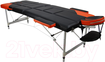 Массажный стол Atlas Sport 2723-3А XXL 2 PVC 9-7 №10-14 (черный/оранжевый)