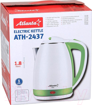Электрочайник Atlanta ATH-2437 (зеленый)