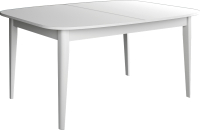 Обеденный стол Васанти Плюс Партнер ПС-26 110-150x70 М (белый матовый/белый) - 