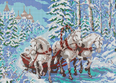 

Набор для вышивания Наследие, Русская тройка / НКБ-007